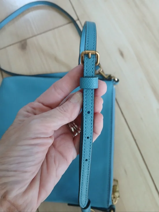 Coach New York Leather Kitt Messenger Crossbody Bag In Blue - Picture 6 of 12